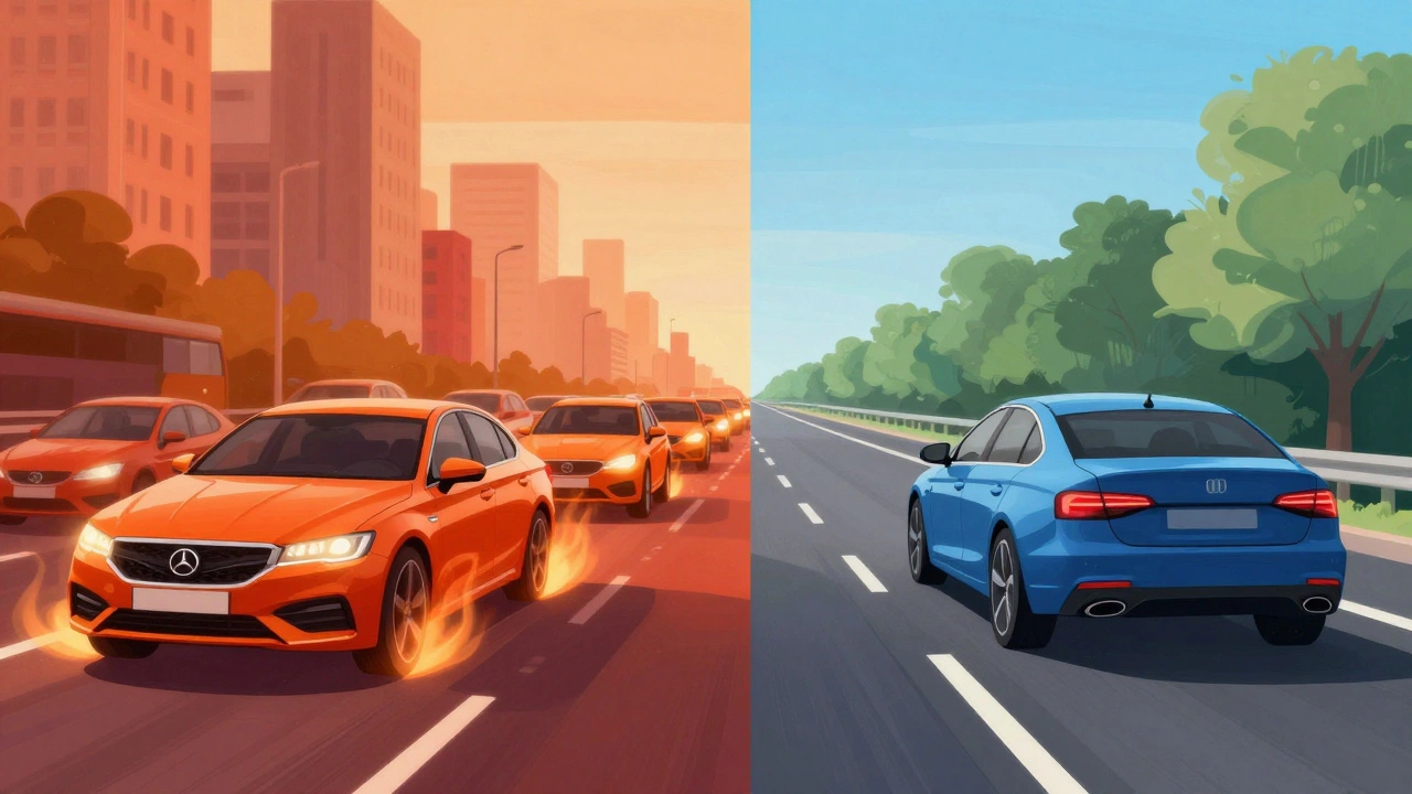 City traffic vs highway driving impacting brake wear